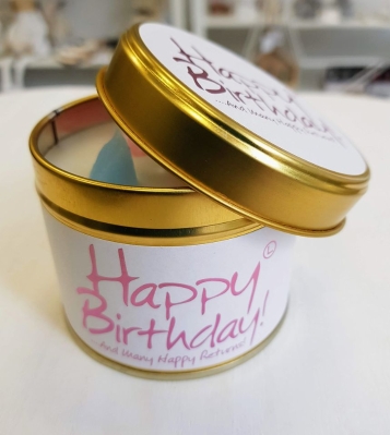 Lily Flame happy birthday scented candle