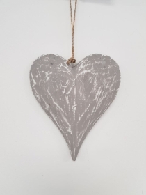 Small wooden grey heart